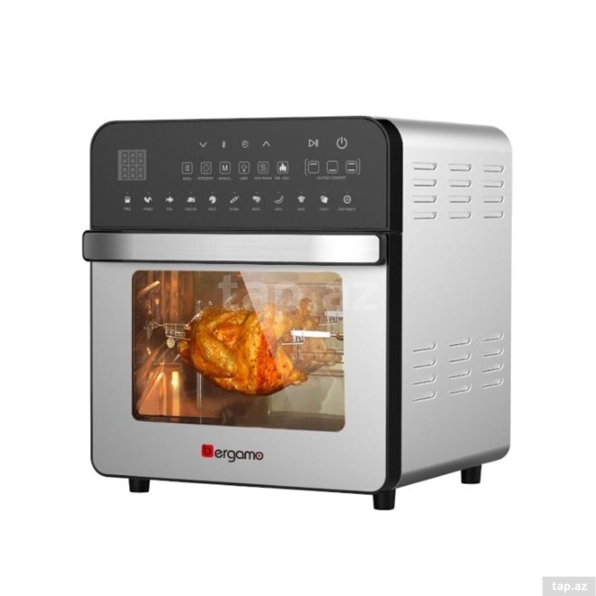 Aerofritür soba Bergamo BG-AFO6442A16D Silver 16L 1700W