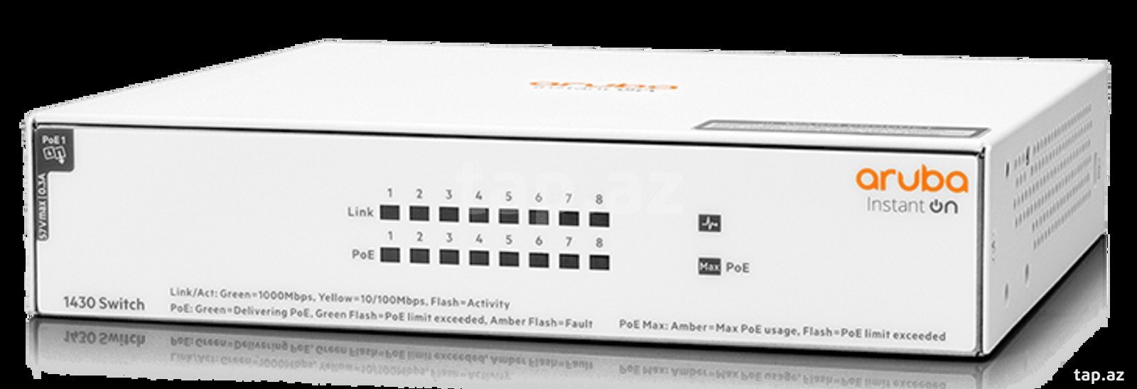 Aruba Instant On 1430 8G PoE+ 64W switch R8R46A