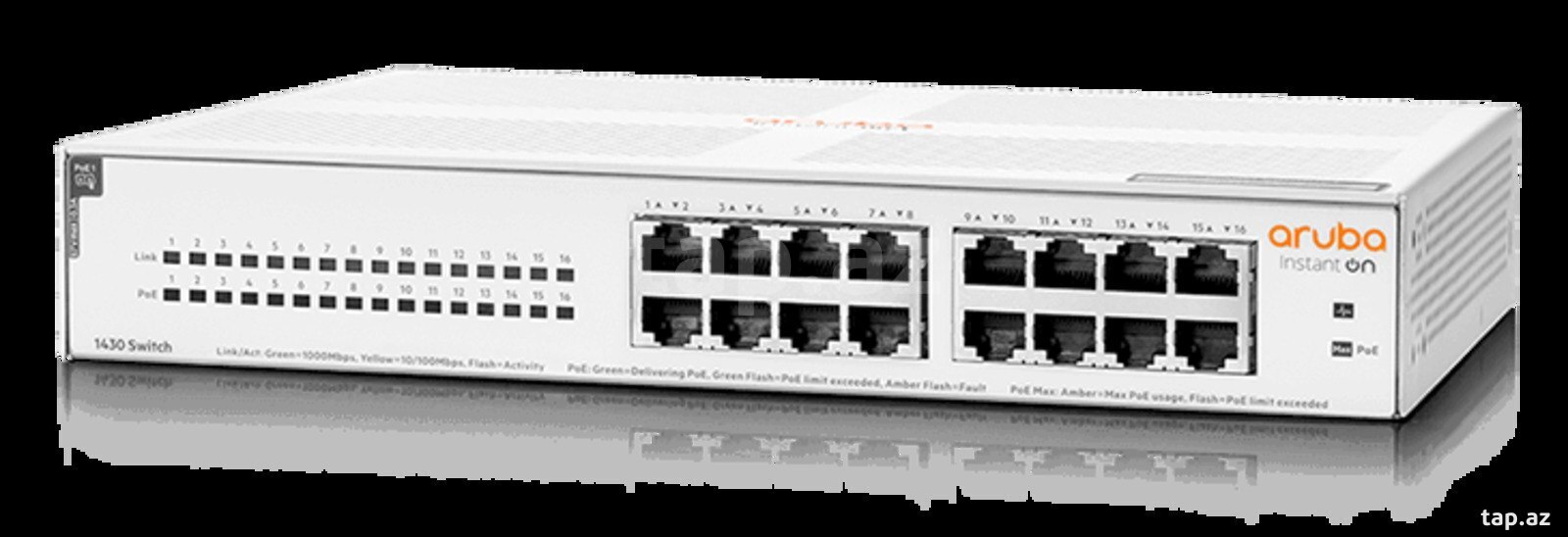 Aruba Instant On 1430 16G PoE+ 124W switch R8R48A