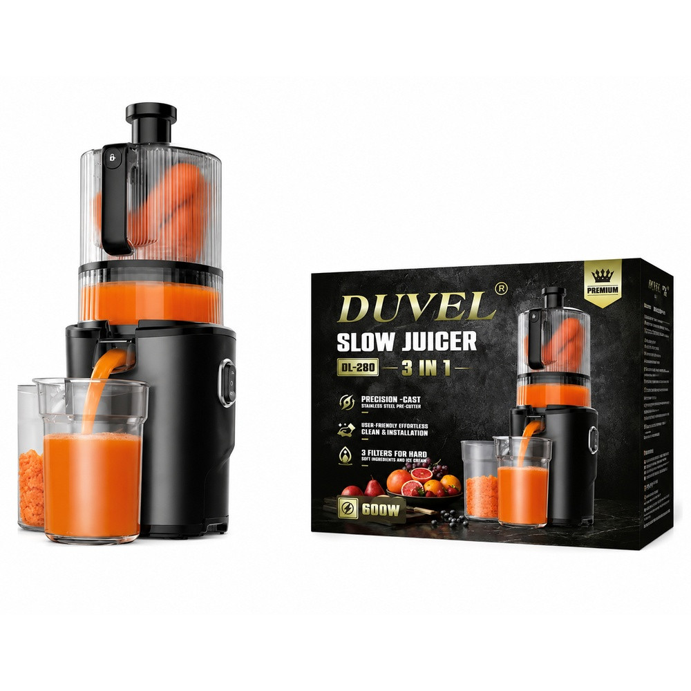 Şirəçəkən Duvel DL-280 (SH_ID_142), şnekli, 600 Vt, 1 L, qara — 1