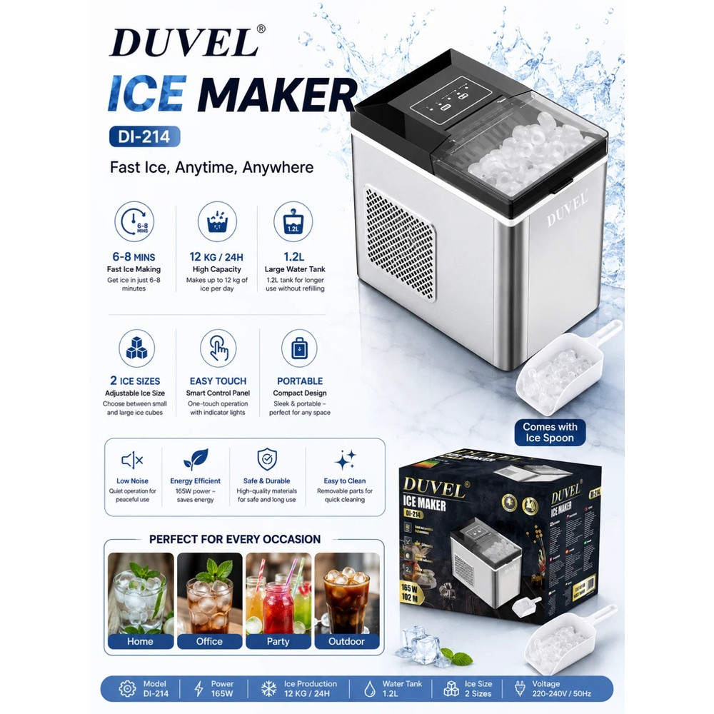 Buz generatoru Duvel DL-214 1.3 l gümüşü — 1