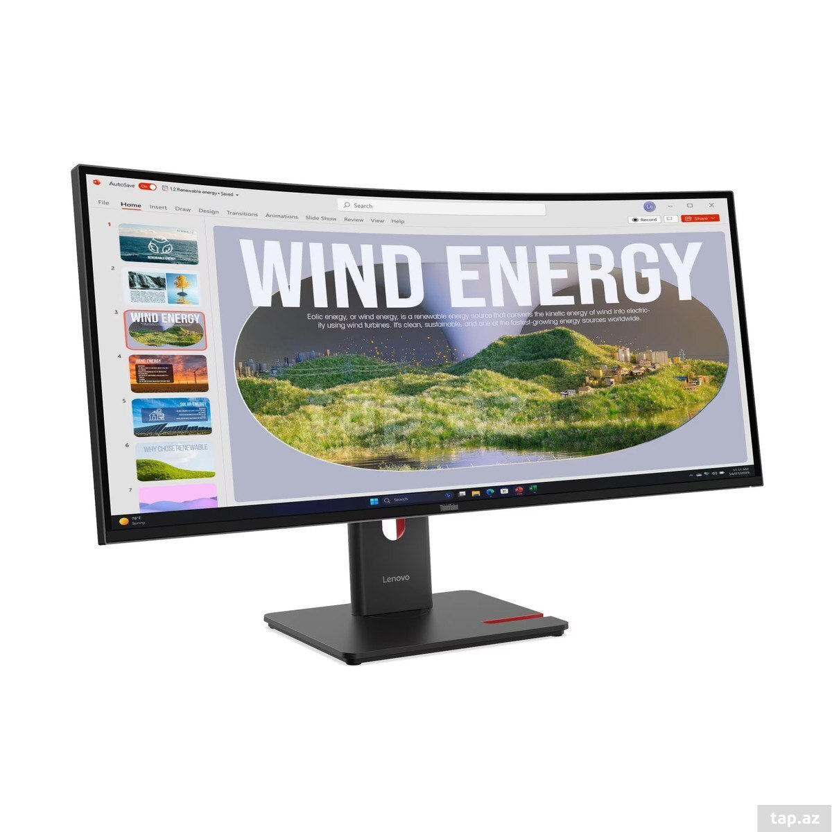 Lenovo ThinkVision T34WD-40 34" WQHD Curved 120Hz USB-C Monitor 64AEGAR1EU — 1