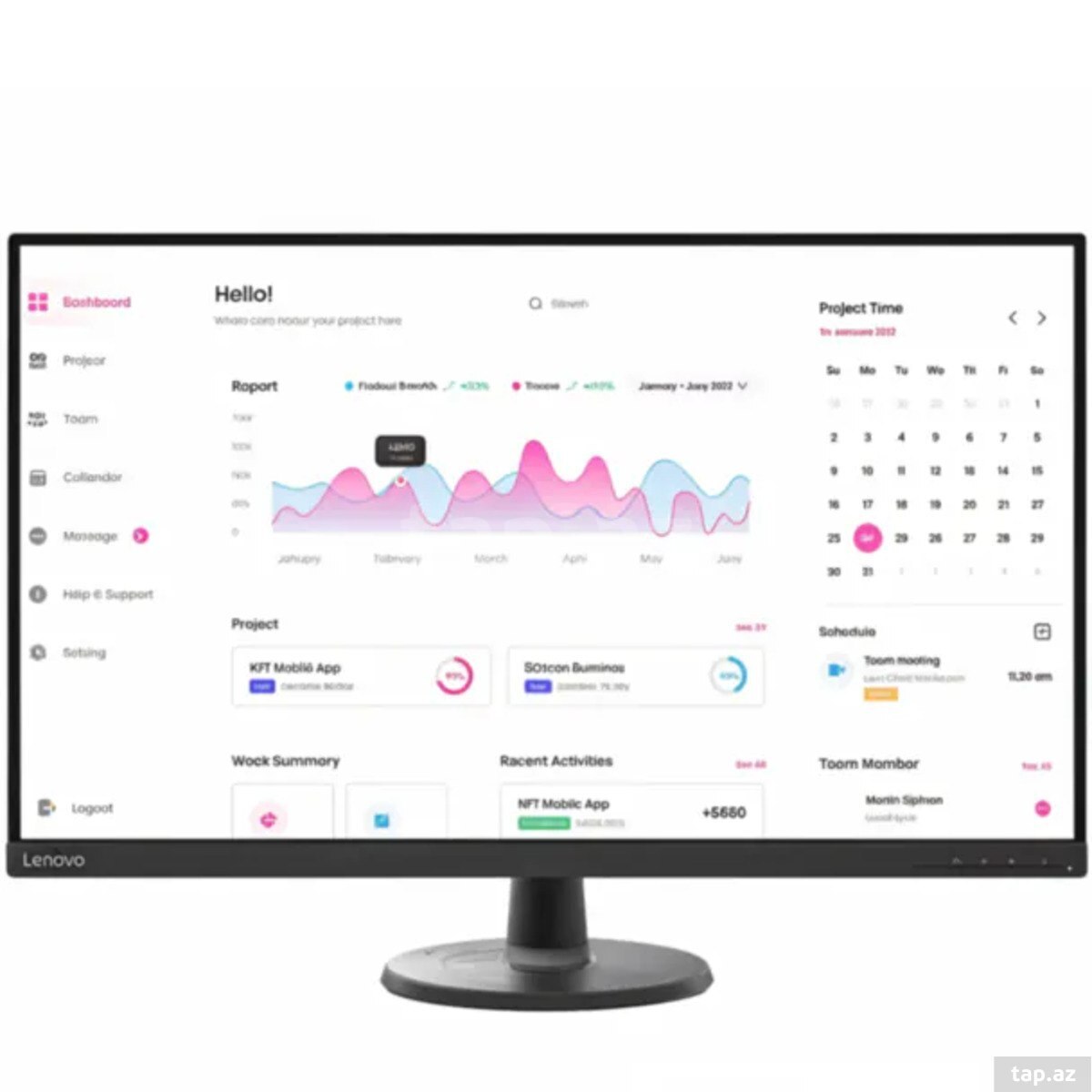 Lenovo D32-40 31.5" Full HD VA 60Hz Monitor 66FCGAC2EU — 1