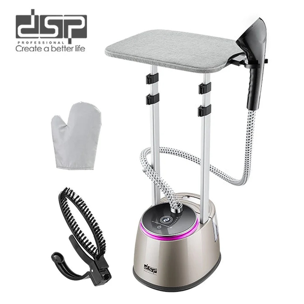 Geyim buxarlayıcısı DSP, SH_ID_129 KD6027, 2000 Vt, 1.6 L, boz/çəhrayı — 1