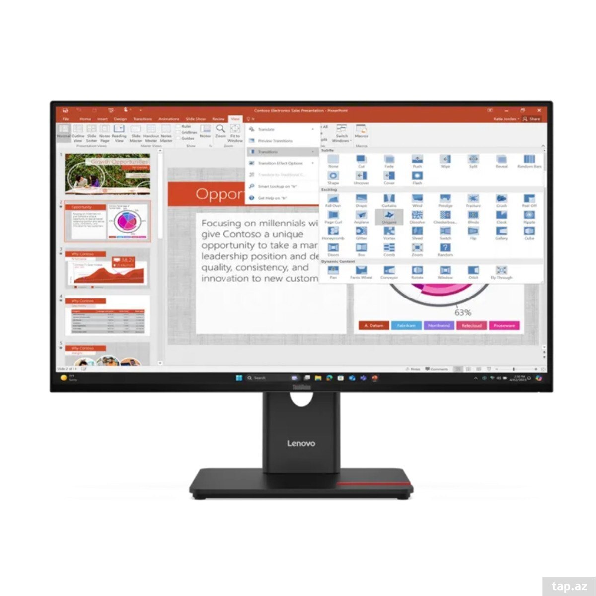 Lenovo ThinkVision T27-40 27" Full HD 120Hz Monitor 64A5MAR6EU — 1
