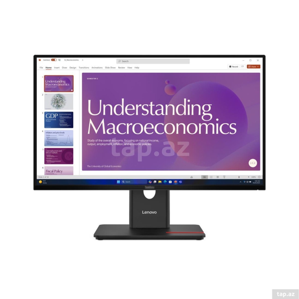 Lenovo ThinkVision T24D-40 23.8" Full HD 120Hz USB-C Docking Monitor 64B9GAT1EU — 1