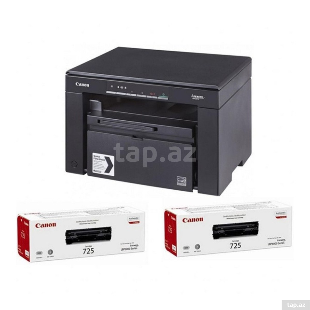 Canon i-SENSYS MF3010 Bundle + 2 pcs CRG 725 A4 B&W Laser MFP 5252B034 — 1