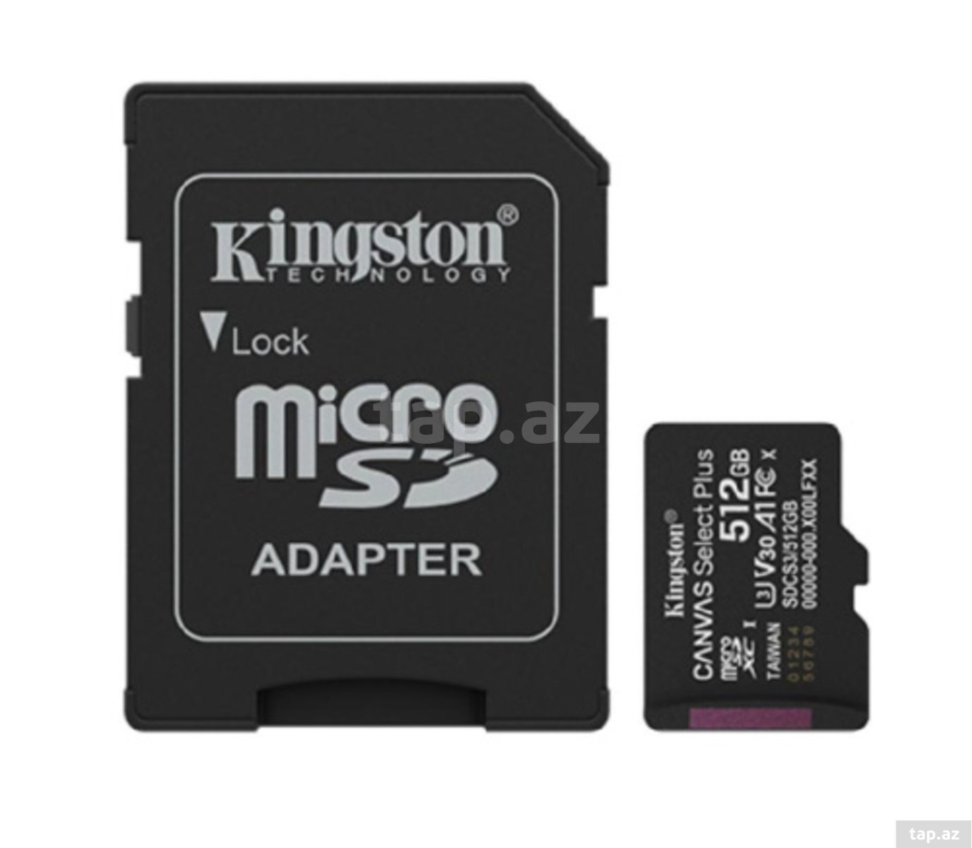 Kingston Canvas Select Plus 512GB microSDXC 100R A1 C10 Card + Adapter — 1