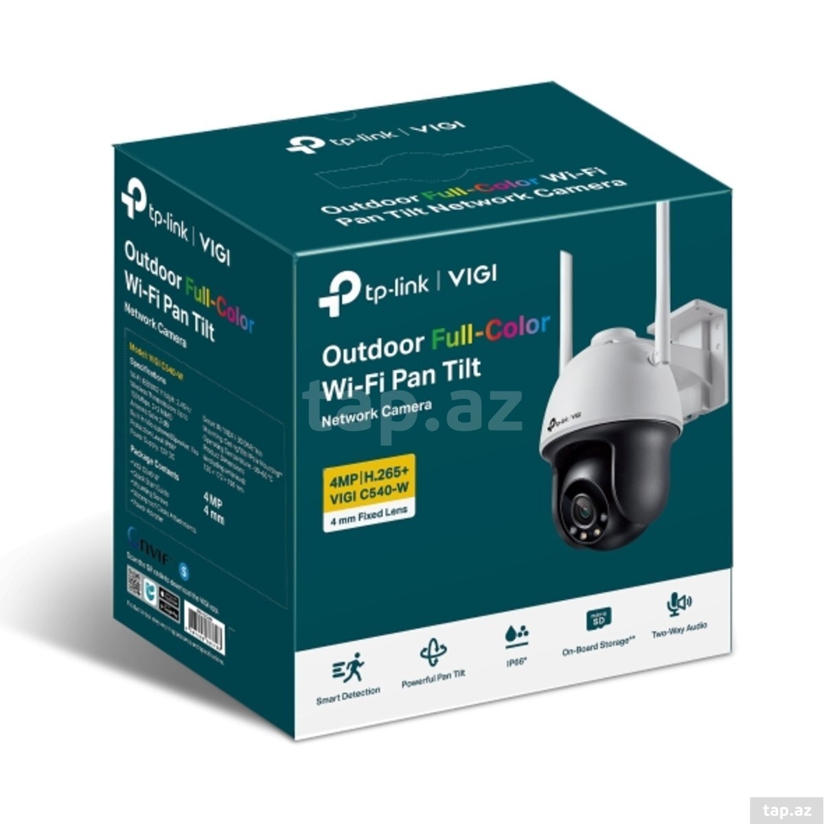 TP-Link VIGI C540-W 4mm 4MP Outdoor Full-Color Wi-Fi PT Network Camera — 1
