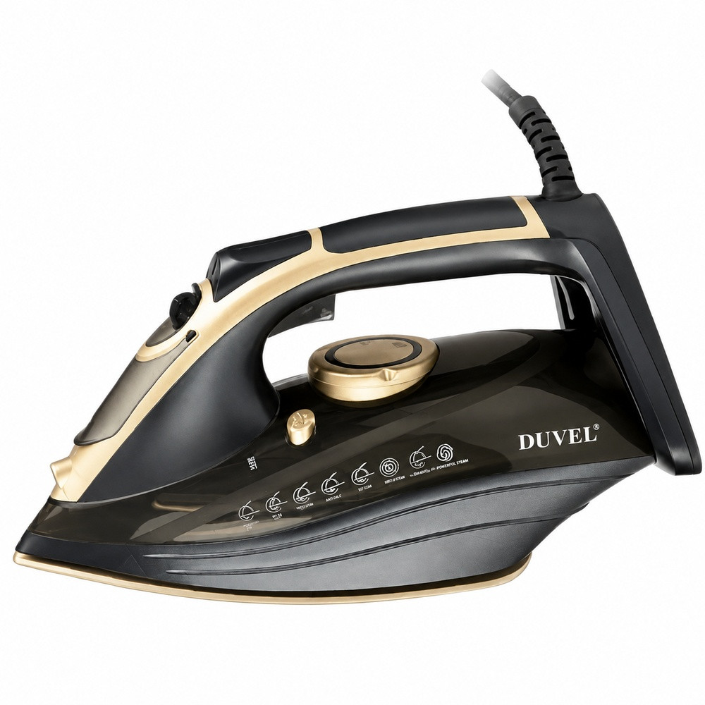 Ütü Duvel DL-254 (SH_ID_140), keramika, 3000 Vt, qara/qızılı — 1