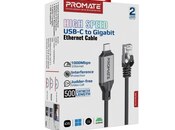 Promate CLink-RJ45 High-Speed USB-C to RJ45 Gigabit Ethernet Cable 5M — 2