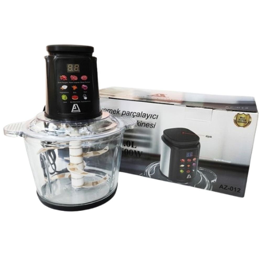 Doğrayıcı Azerra AZ-012, 1500 Vt, 3 L, qara/şəffaf — 1